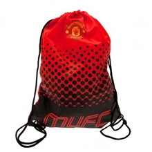 Batoh pytlík se šňůrkami gym bag FC Manchester United: Fade (33 x 44 cm objem 14,5 l) červený polyester