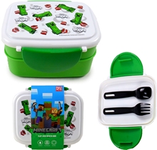 Minecraft TNT Lunch Box + Cutlery
