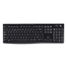 Logitech K270, Klávesnice AAA, US, multimediální, bezdrátový přijímač USB typ 2.4 [GHz], bezdrátová, černá