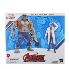 Hasbro Fans Marvel Avengers: Legends Series (60th Anniversary) - Beyond Earth's Mightiest - Gray Hulk and Dr. Bruce Banner Action Figures (Excl.) (F7084)