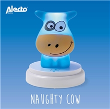 Alecto - NAUGHTY COW LED night light cow blue