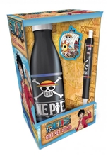 One Piece (Straw Hat Crew Skull Emblems) Gift Set (Bottle, Magnet & Pen)