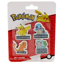 Pokemon set 4 erasers