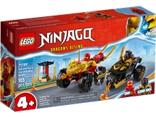 LEGO® NINJAGO® 71789: Kai and Rass Car and Bike Battle