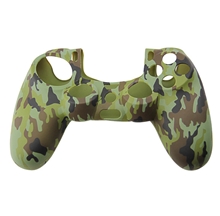 New Design Silicone Skin Case - Camouflage Green (PS4)