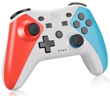 Wireless Video Game Controller White: Blue + Red (SWITCH/PC)	